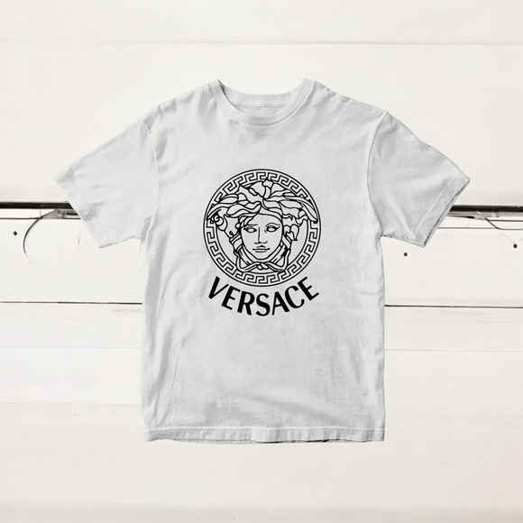 Cotton Unisex Luxury Short Sleeve Shirt Men Women T Shirt White Black - Picture 2 of 2